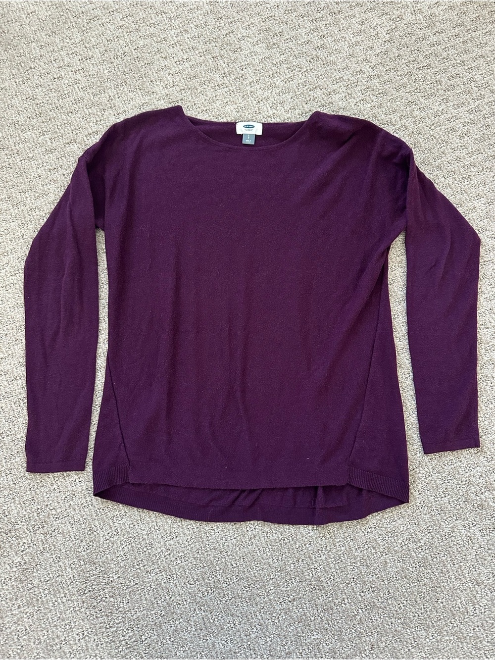 Old Navy Long Sleeve Crewneck Top - Plum Purple